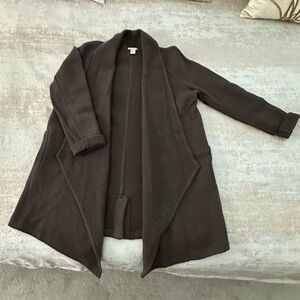 Brown Wool White + Warren Cardigan